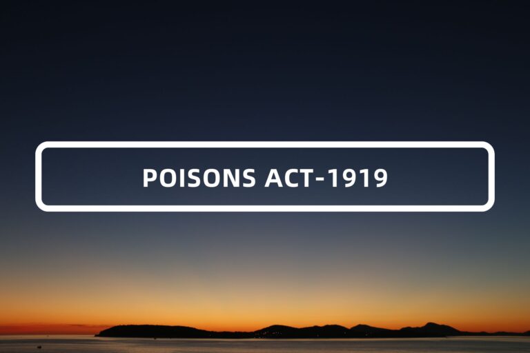 POISONS ACT-1919
