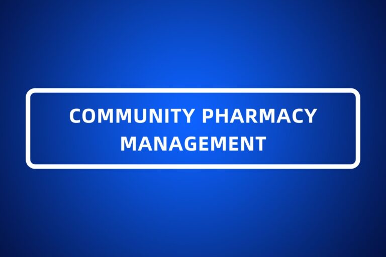 COMMUNITY PHARMACY MANAGEMENT